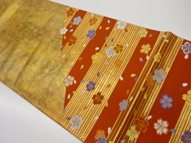 JAPANESE FUKURO OBI / WOVEN SAKURA